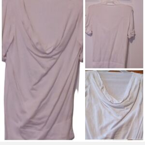 🍭🌺Elegant White Drape Neck Top